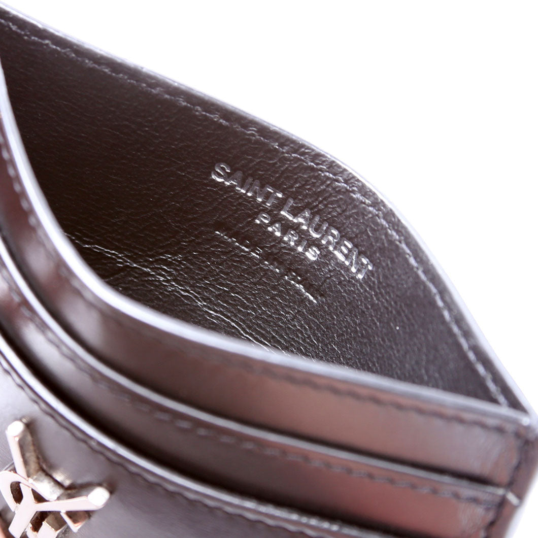 Smooth Leather Card Holder 485631 Black