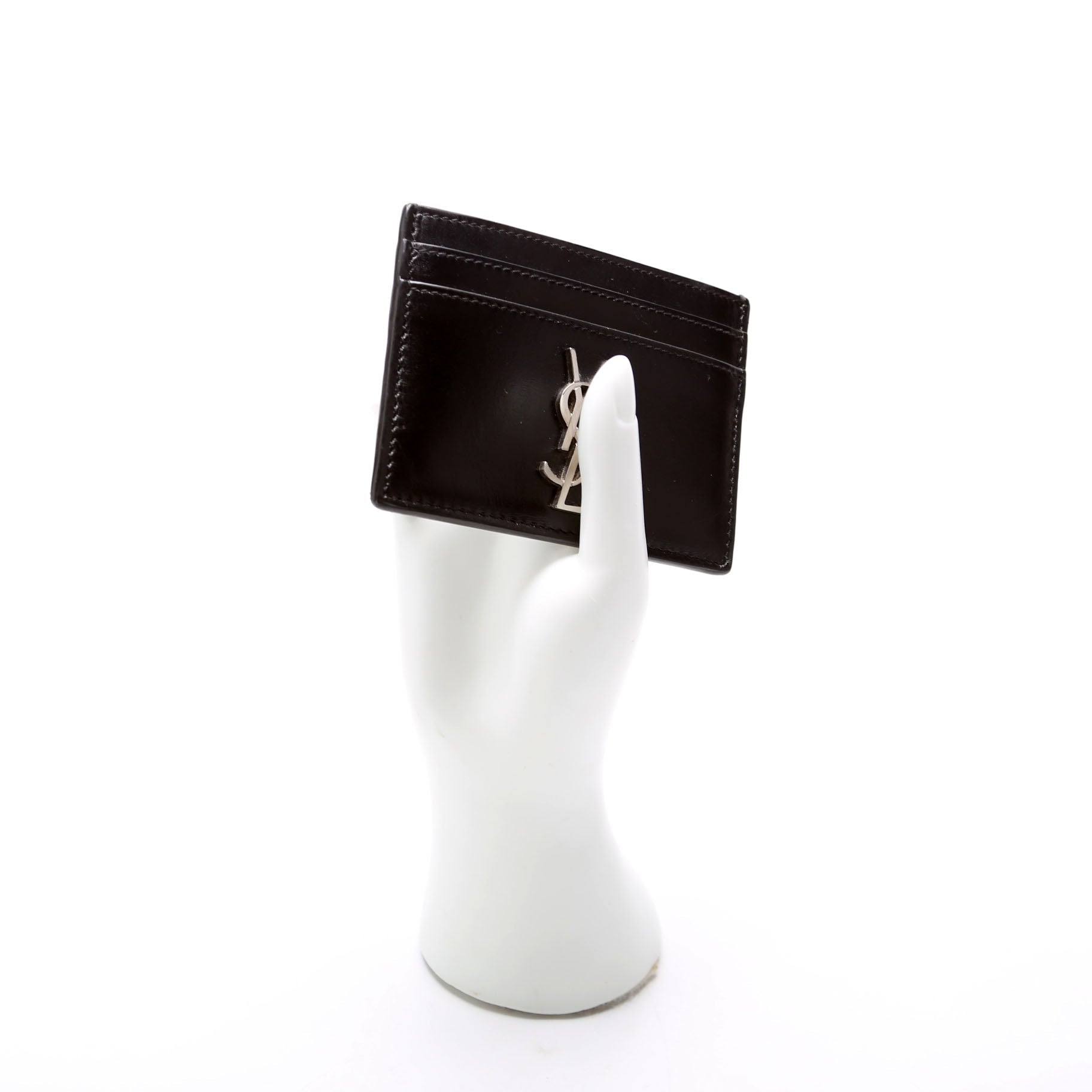 Smooth Leather Card Holder 485631 Black