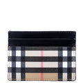 Vintage Check Card Holder Black