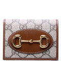 621887 Horsebit 1955 GG Supreme Card Case Brown