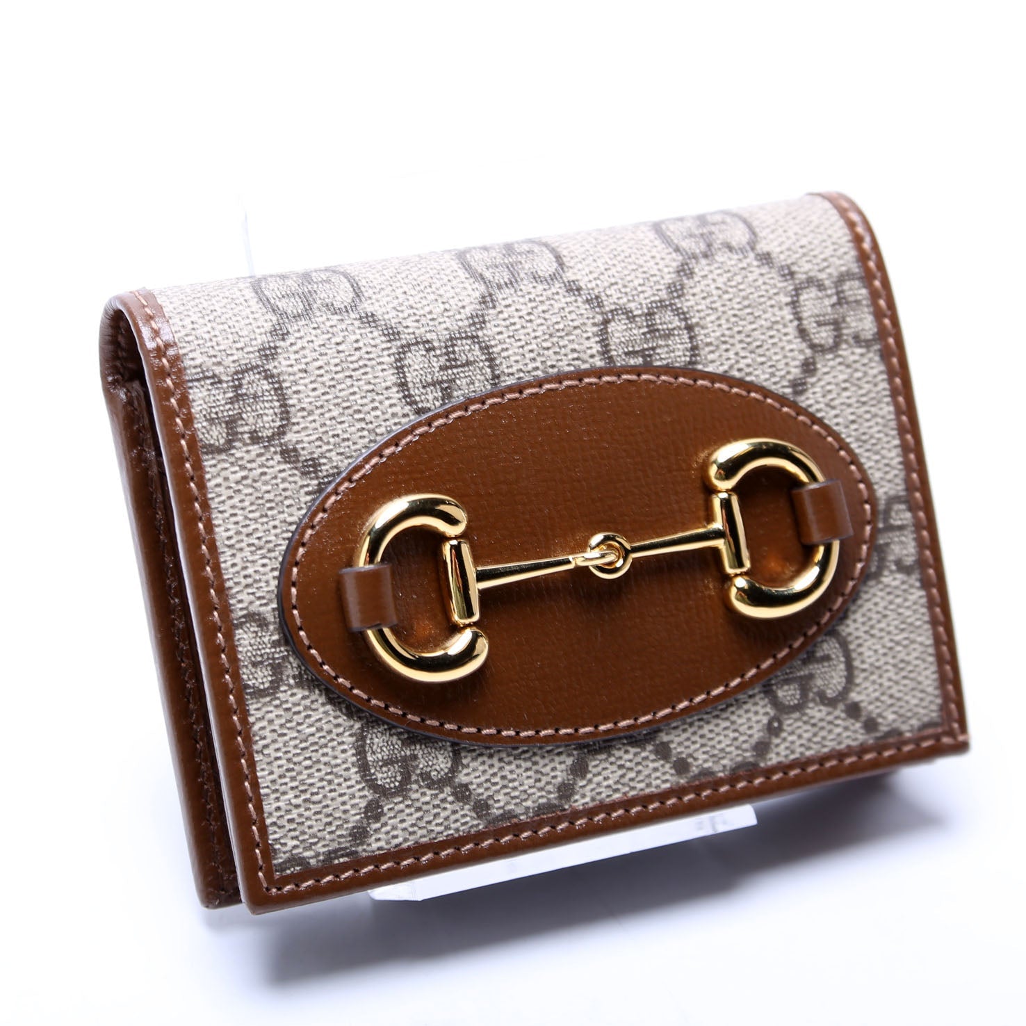 621887 Horsebit 1955 GG Supreme Card Case Brown