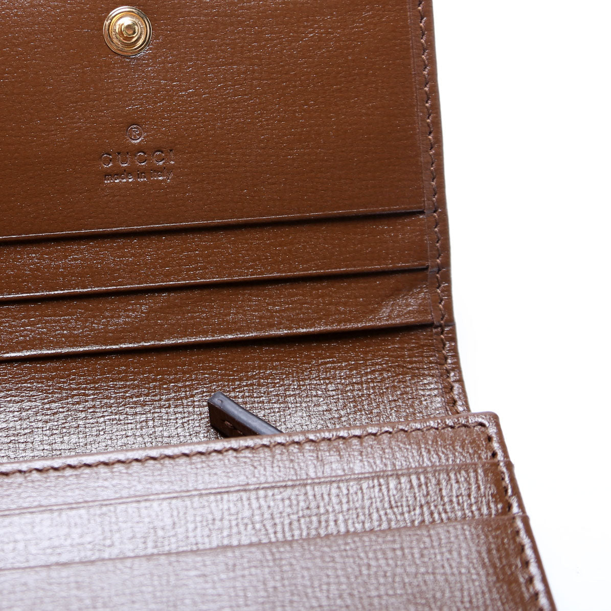 621887 Horsebit 1955 GG Supreme Card Case Brown
