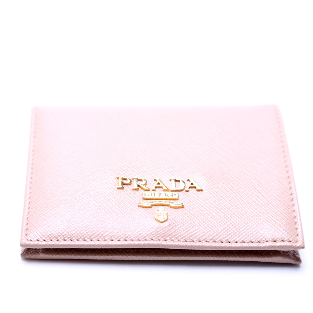 Saffiano Small Wallet With Coin Pouch 1MV204 Beige