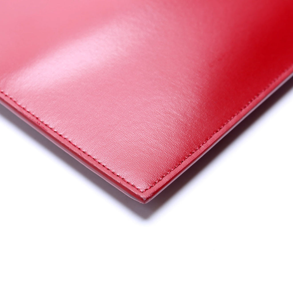 635100 Zip Clutch Large Smooth Leather