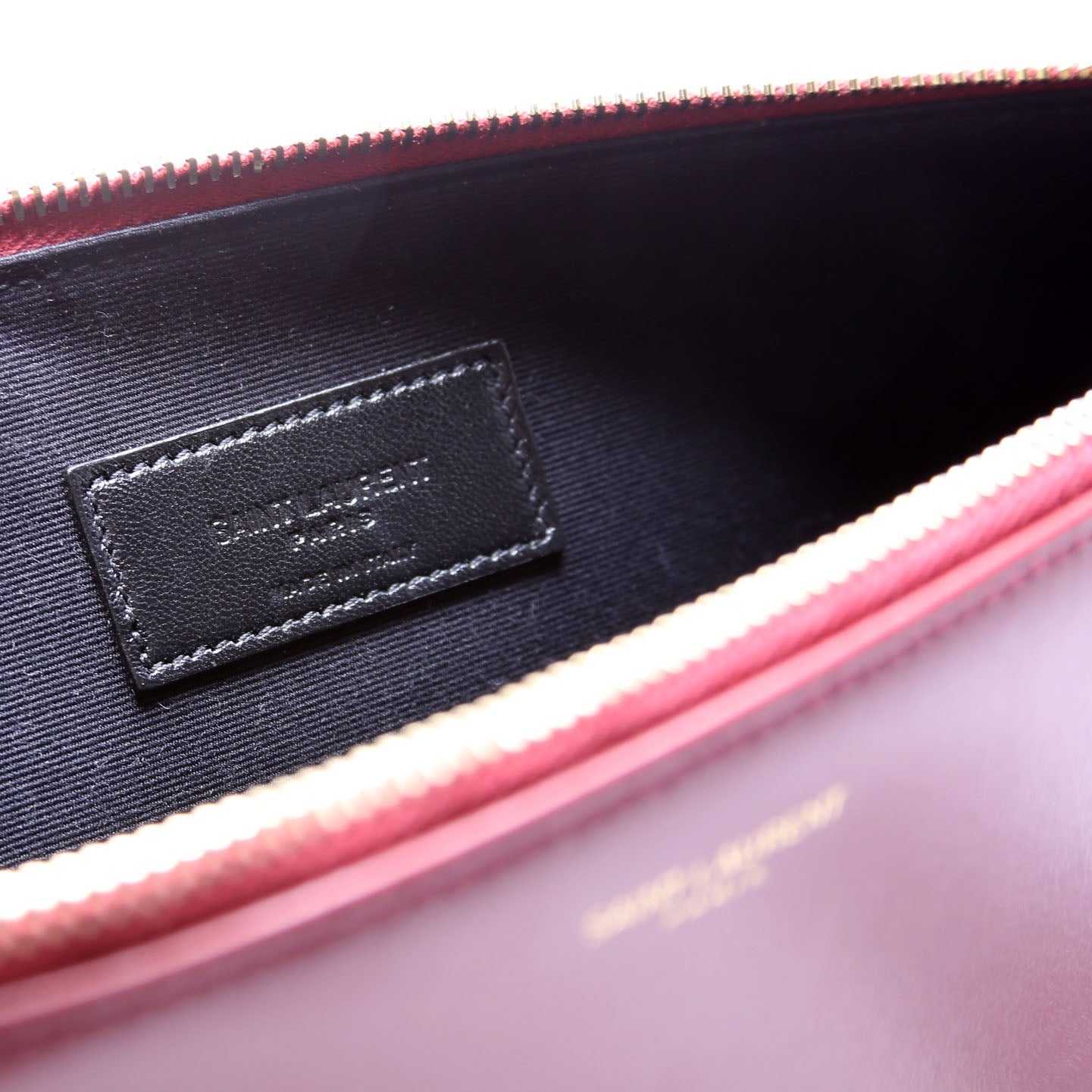 635100 Zip Clutch Large Smooth Leather