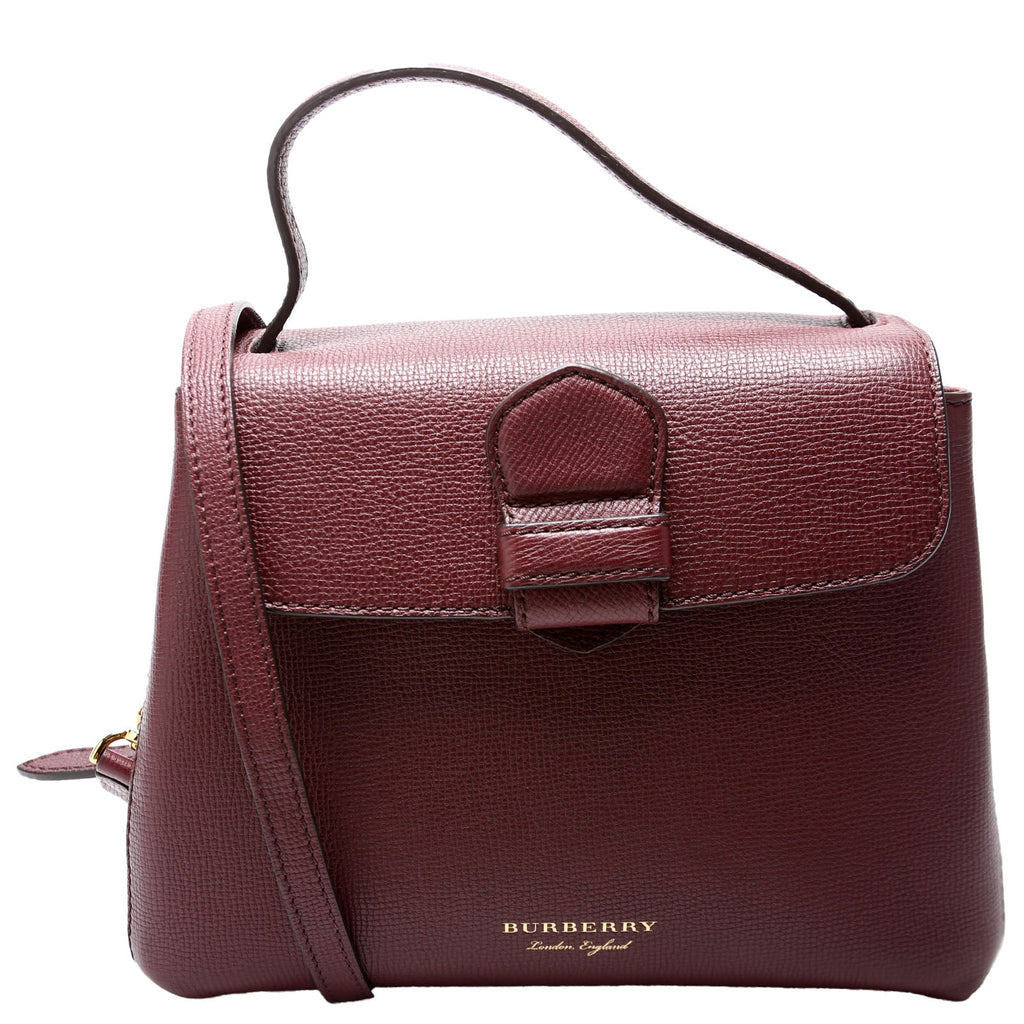 4061171 Camberley House Check/Leather Top Handle Burgundy