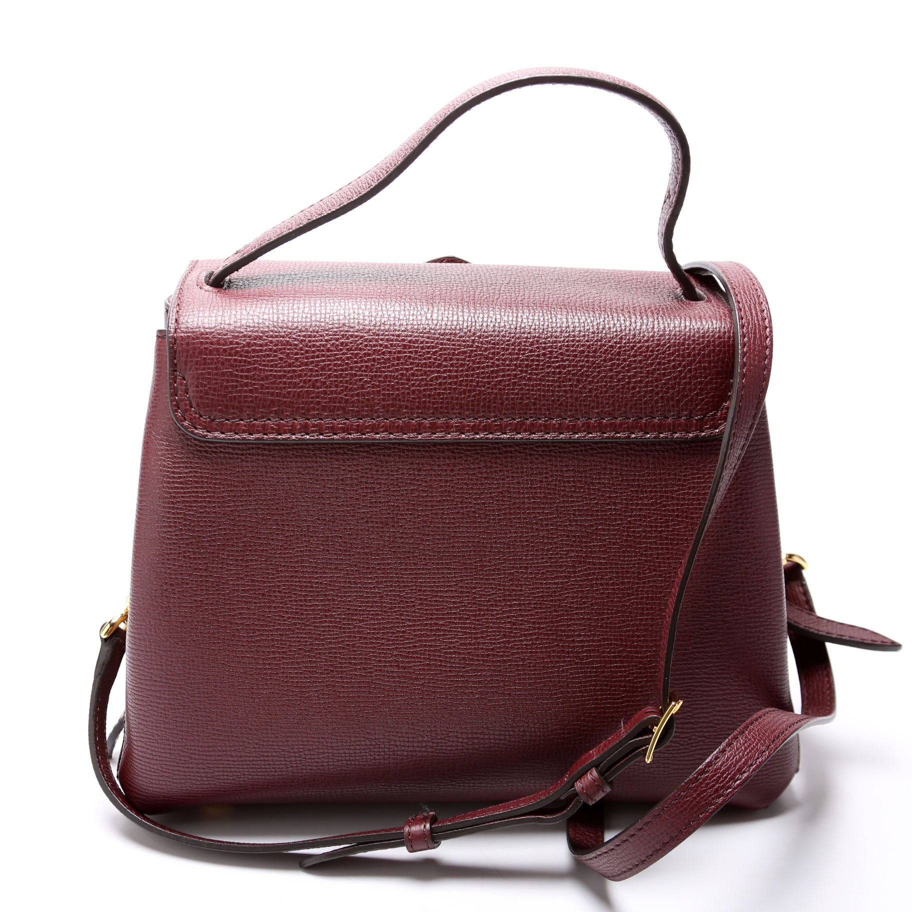 4061171 Camberley House Check/Leather Top Handle Burgundy