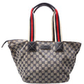 131230 GG Canvas Web Bucket Tote