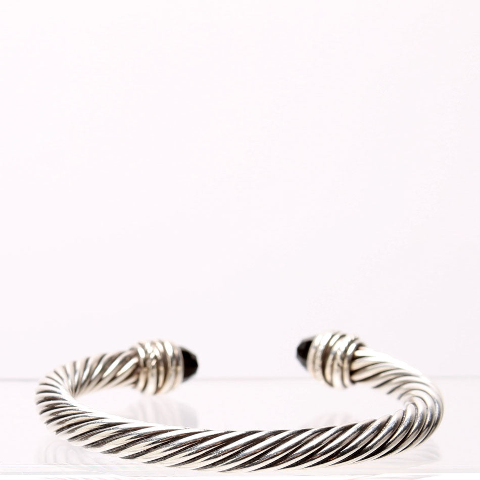 Classic Cable 7MM Bracelet 925/Pave/Onyx