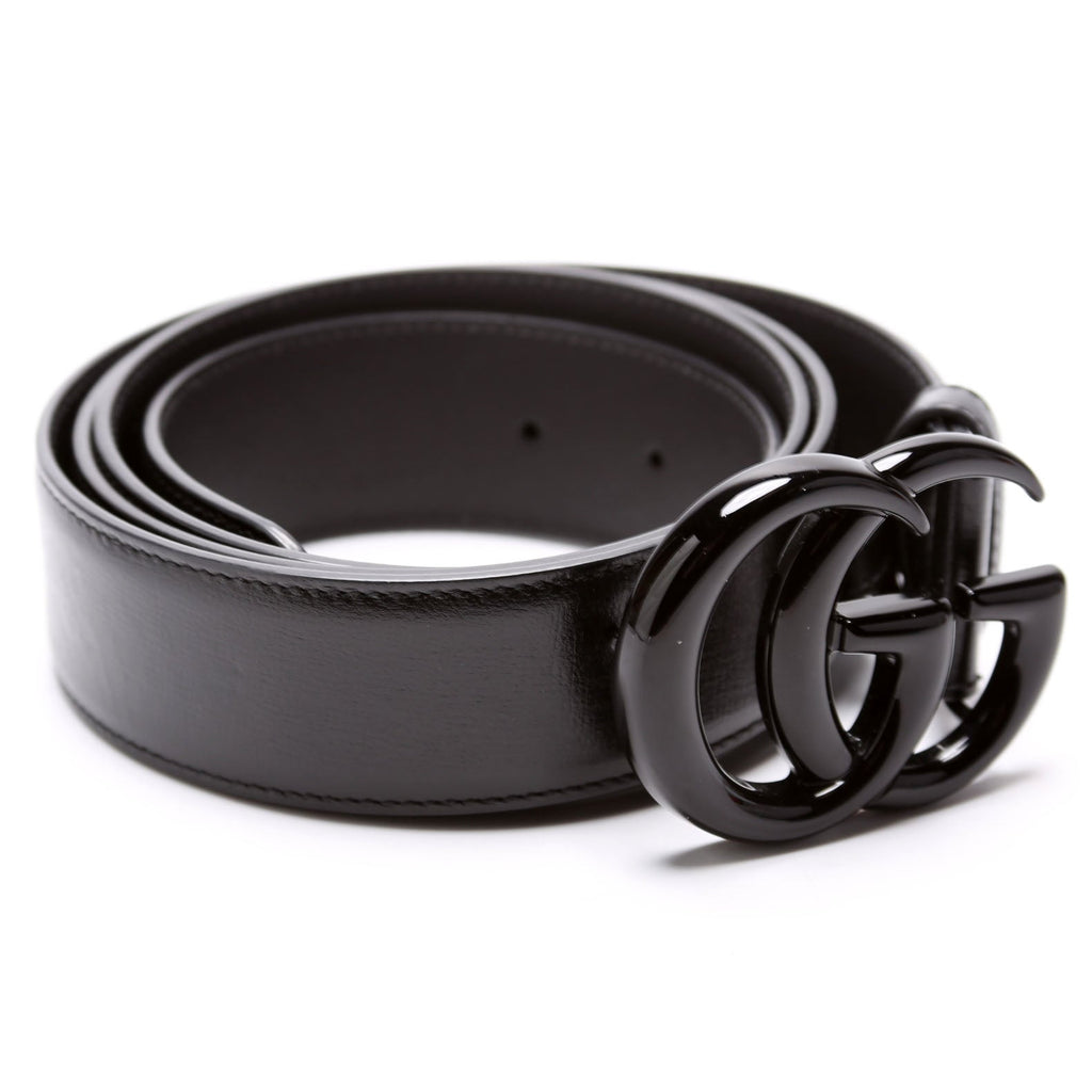 400593 GG Marmont Jumbo GG Wide Monochrome Belt Size 120/48 Black