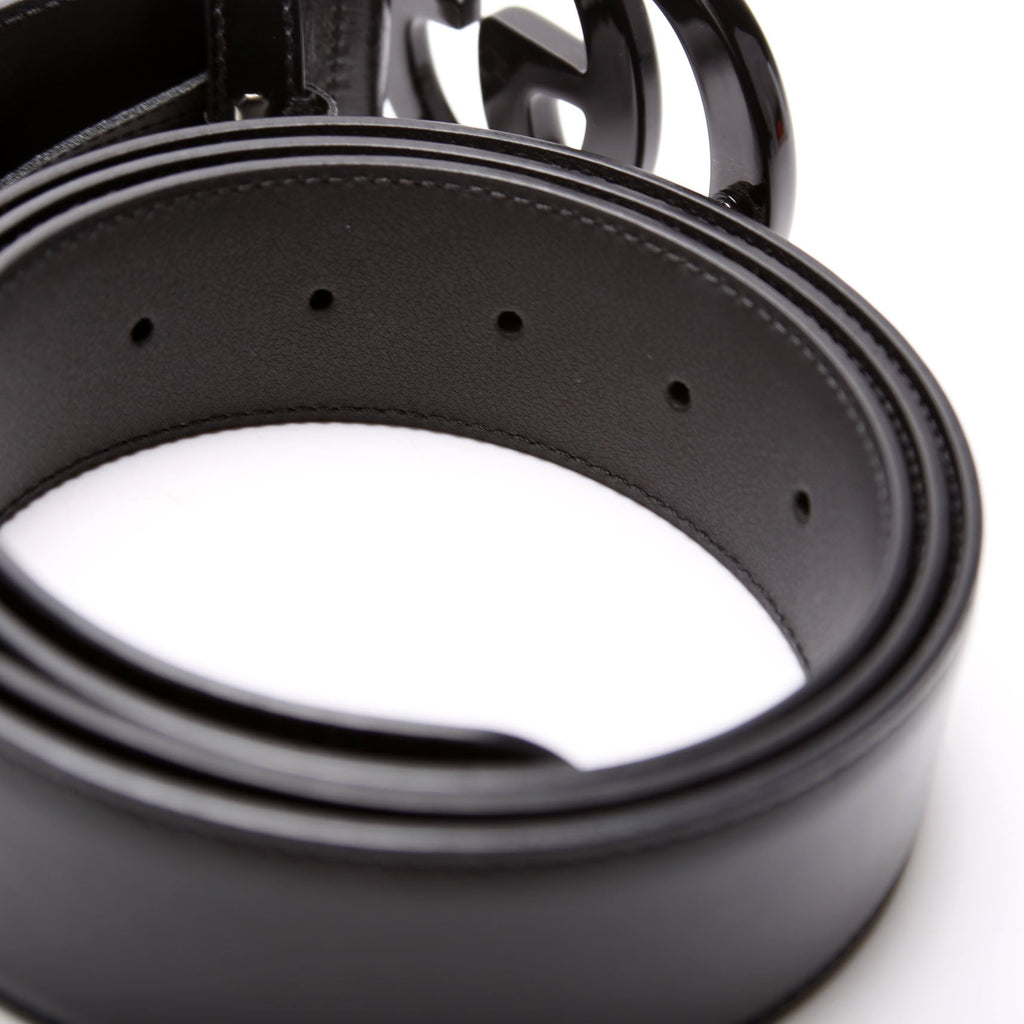 400593 GG Marmont Jumbo GG Wide Monochrome Belt Size 120/48 Black