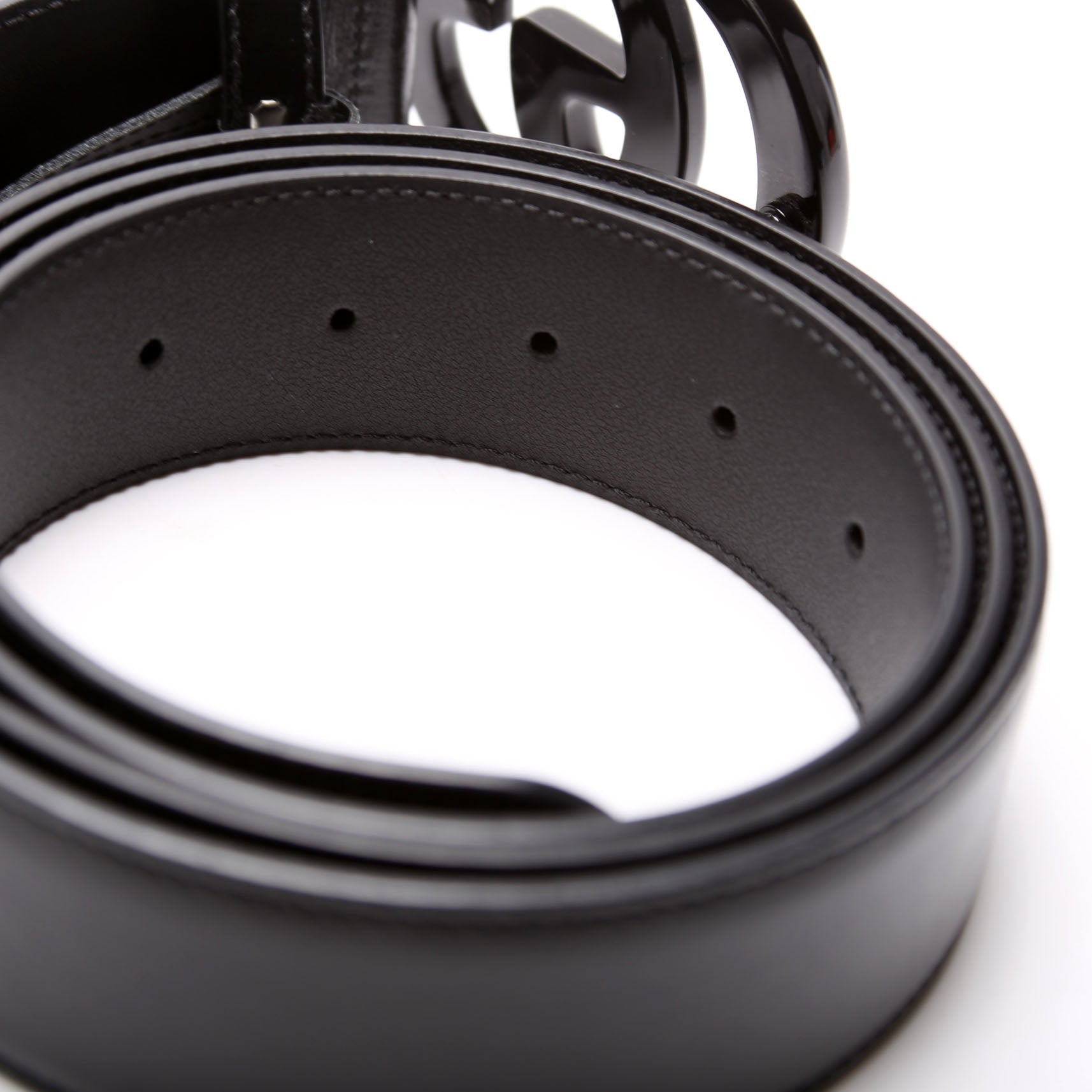 400593 GG Marmont Jumbo GG Wide Monochrome Belt Size 120/48 Black