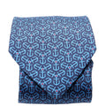 Printed Silk Tie Blue