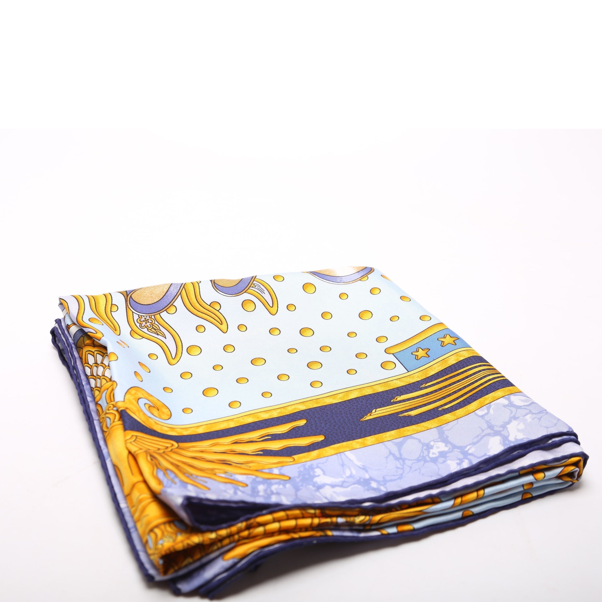 Carpe Diem Silk Scarf Blue/Multicolor