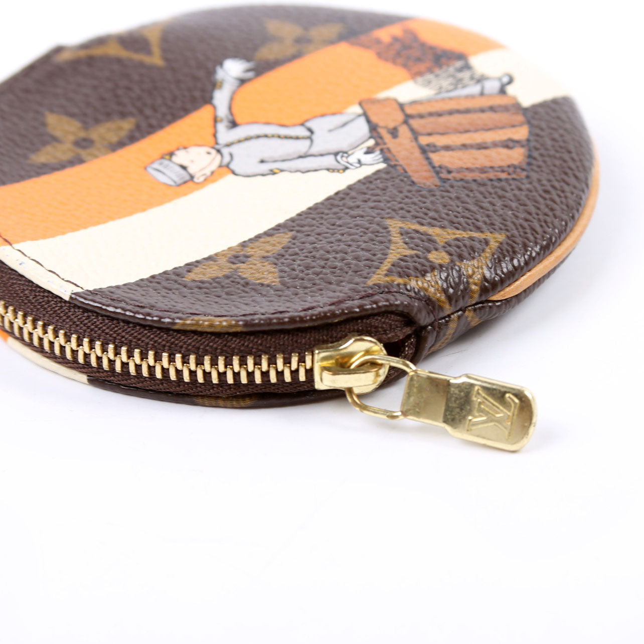 Round Coin Purse Groom Bellhop Monogram