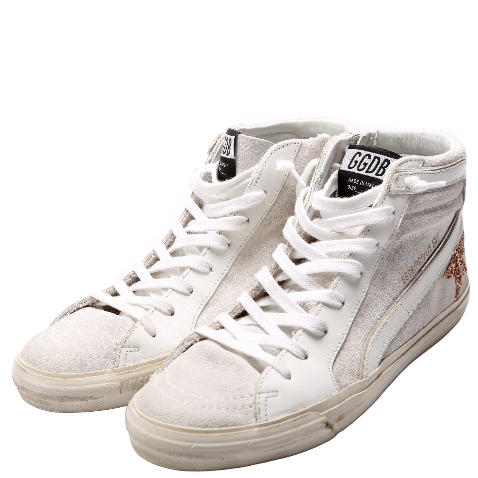 Slide Hightop Sneakers Size 39 White