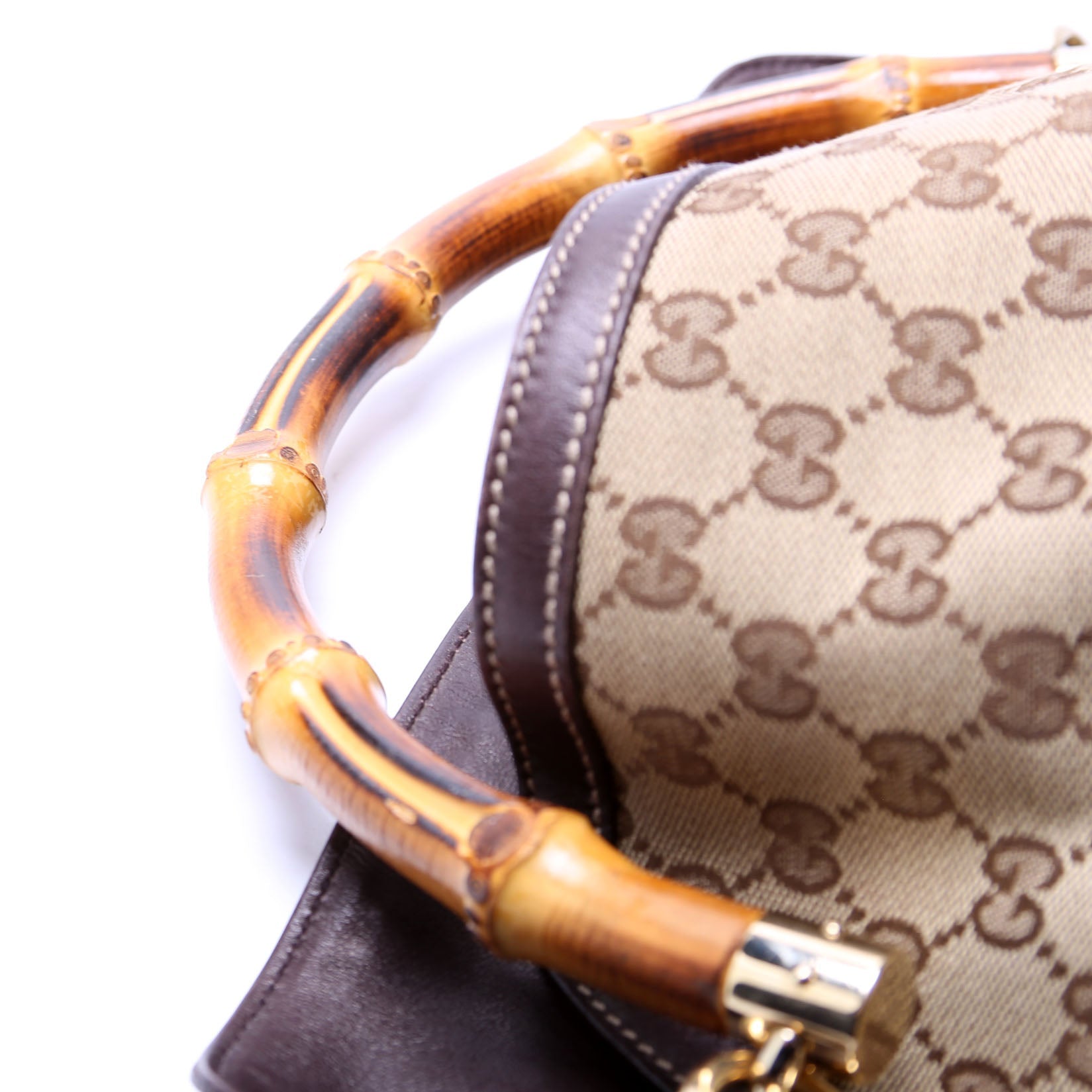 169976 GG Canvas Peggy Bamboo Hobo Brown