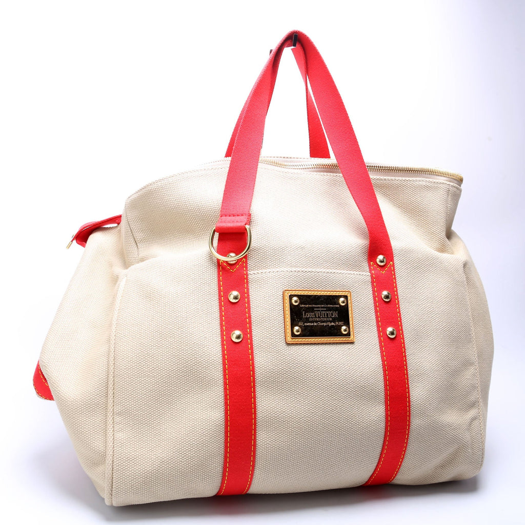 Antigua Sac Weekend Duffel Beige/Red