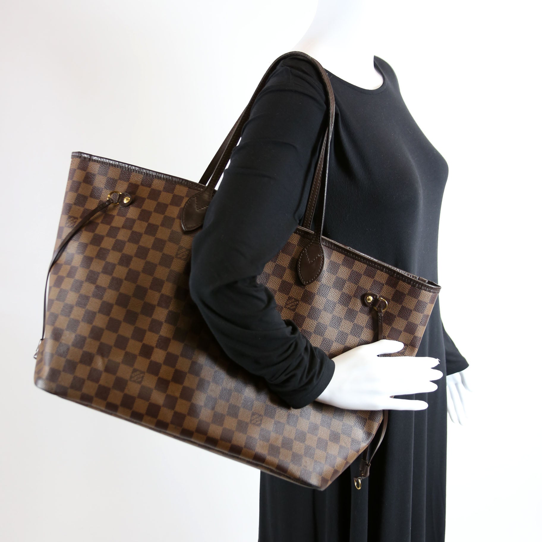 Neverfull With Wallet GM Damier Ebene