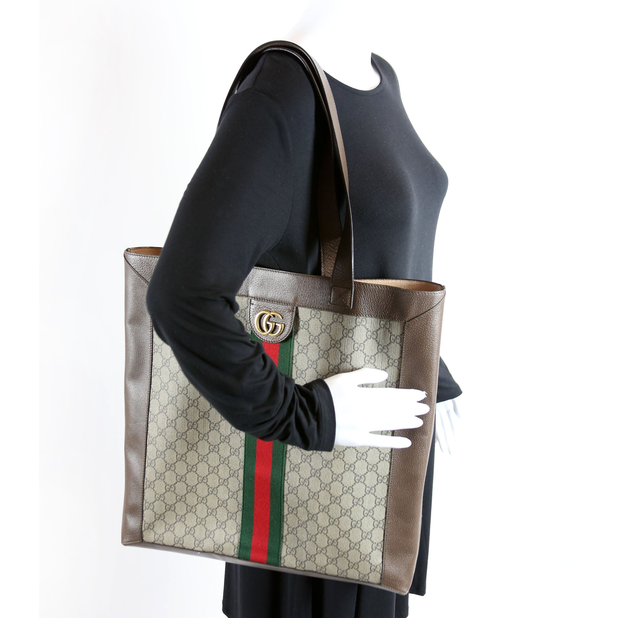 519335 Ophidia Soft GG Supreme Large Tote Brown