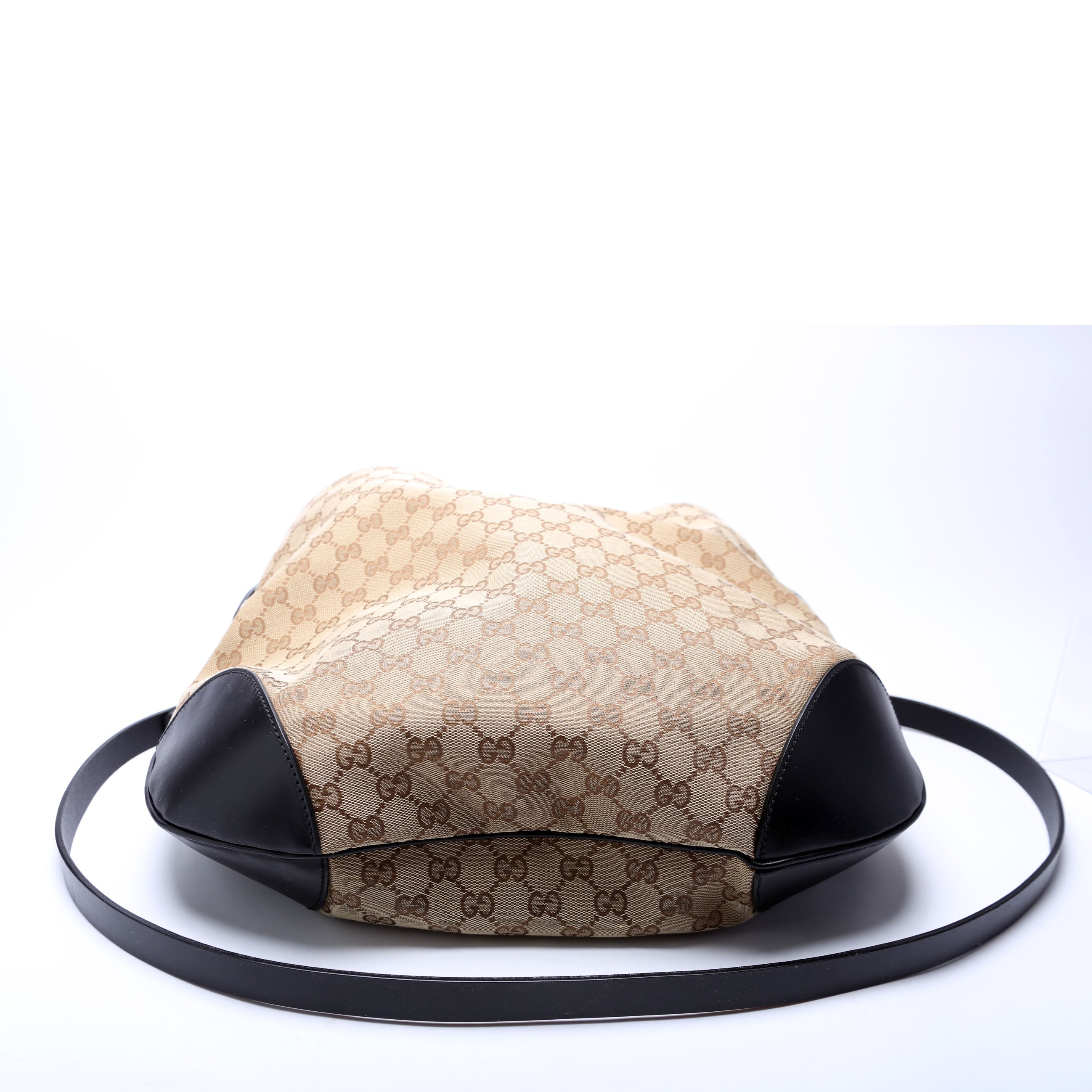 296870 GG Canvas Studded Patti Hobo Brown