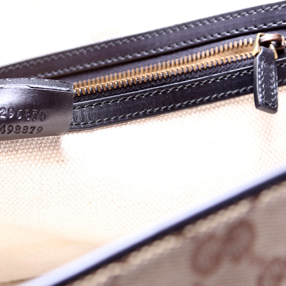 296870 GG Canvas Studded Patti Hobo Brown