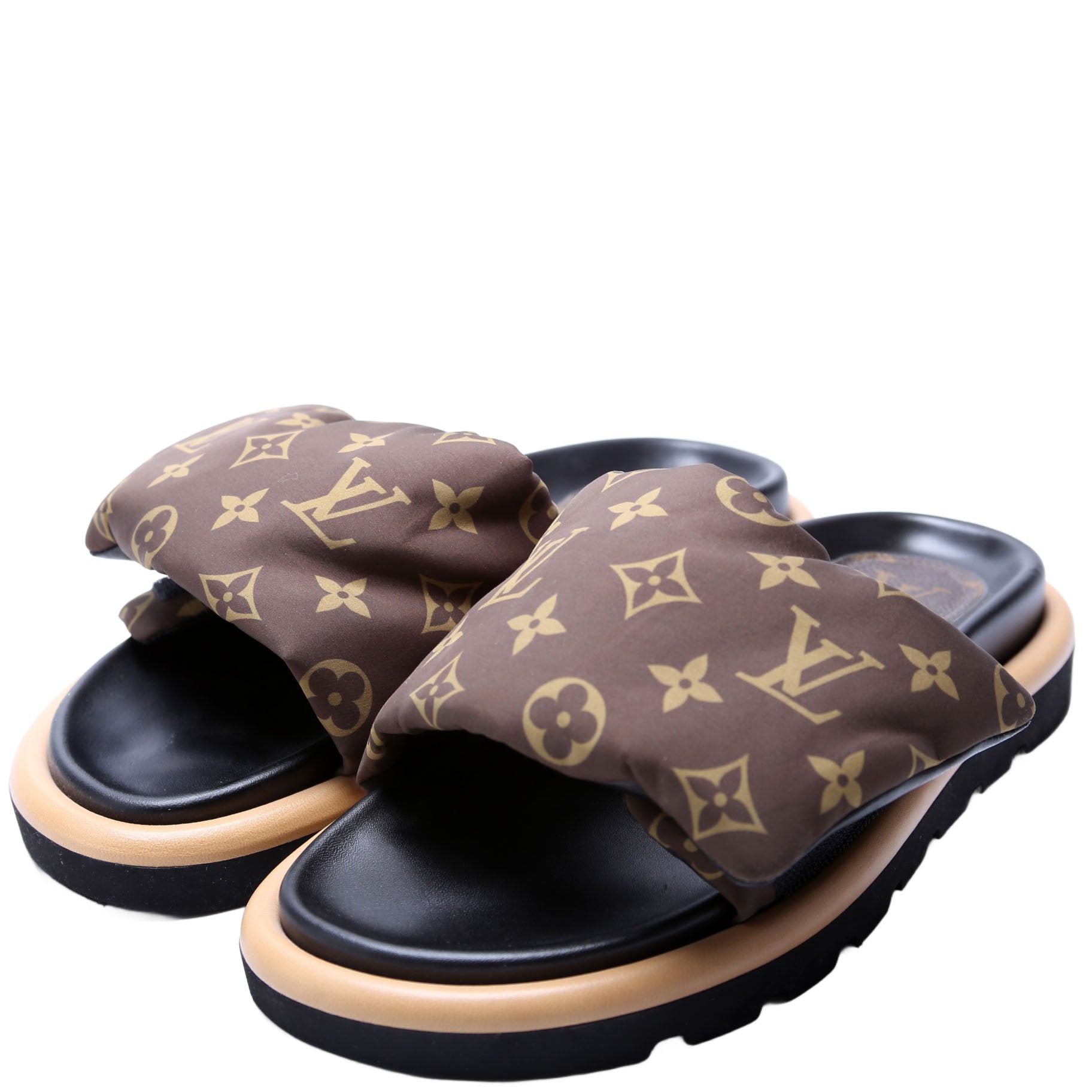 Pool Pillow Comfort Mules Size 38 Brown