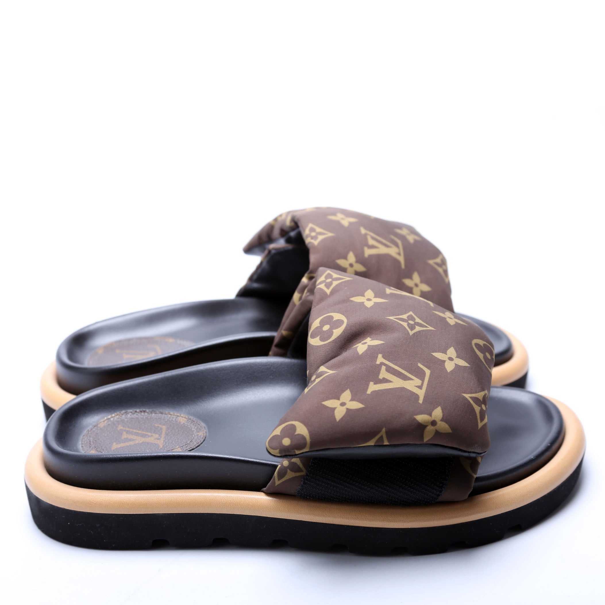 Pool Pillow Comfort Mules Size 38 Brown