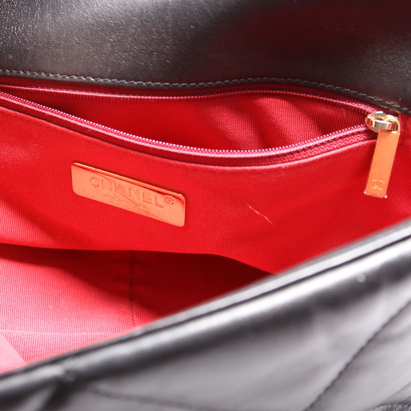 Quilted Goatskin 19 Large Flap RFID Black