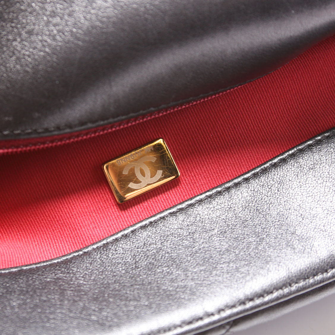 Quilted Goatskin 19 Large Flap RFID Black