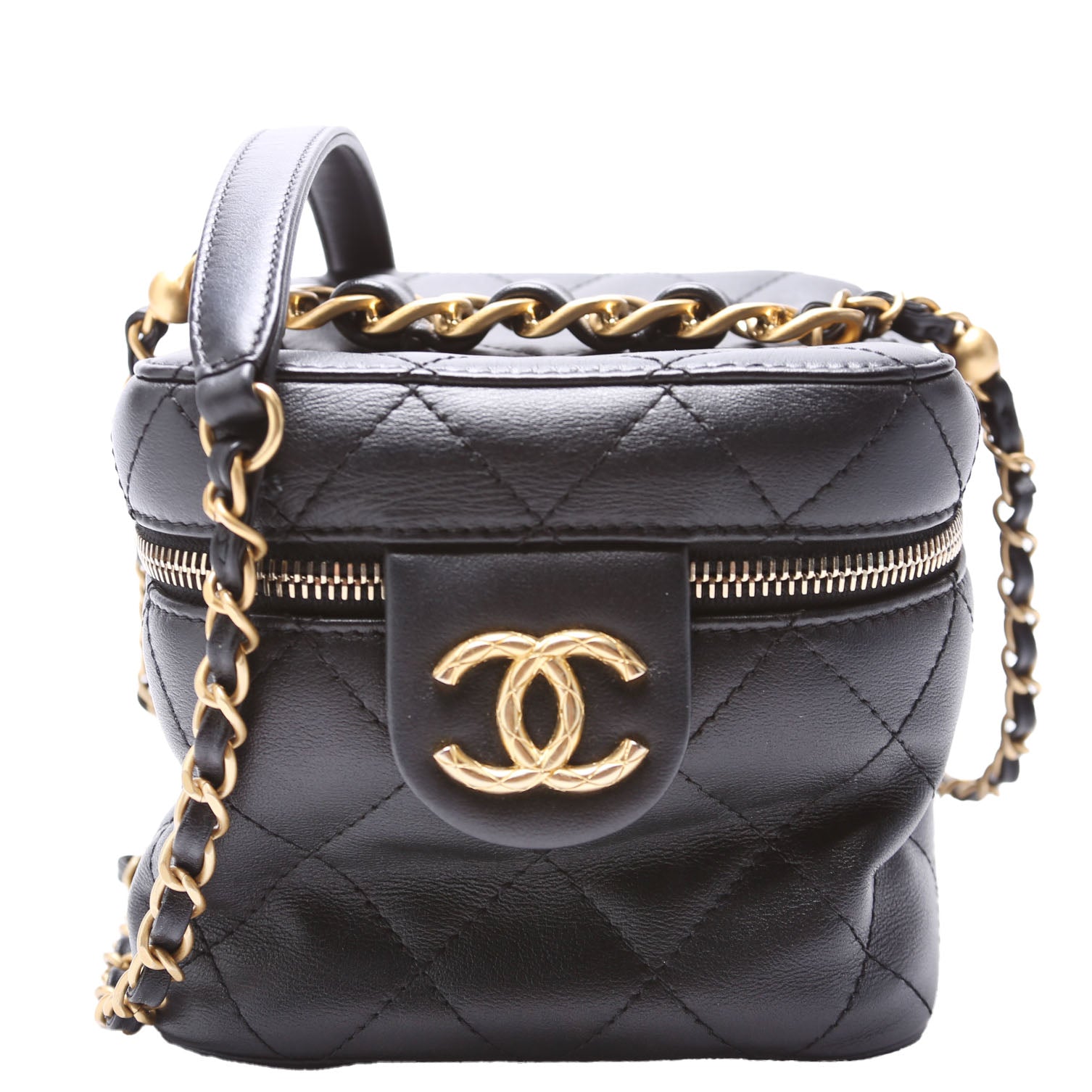 CC Vanity Case With Chain Small RFID Black