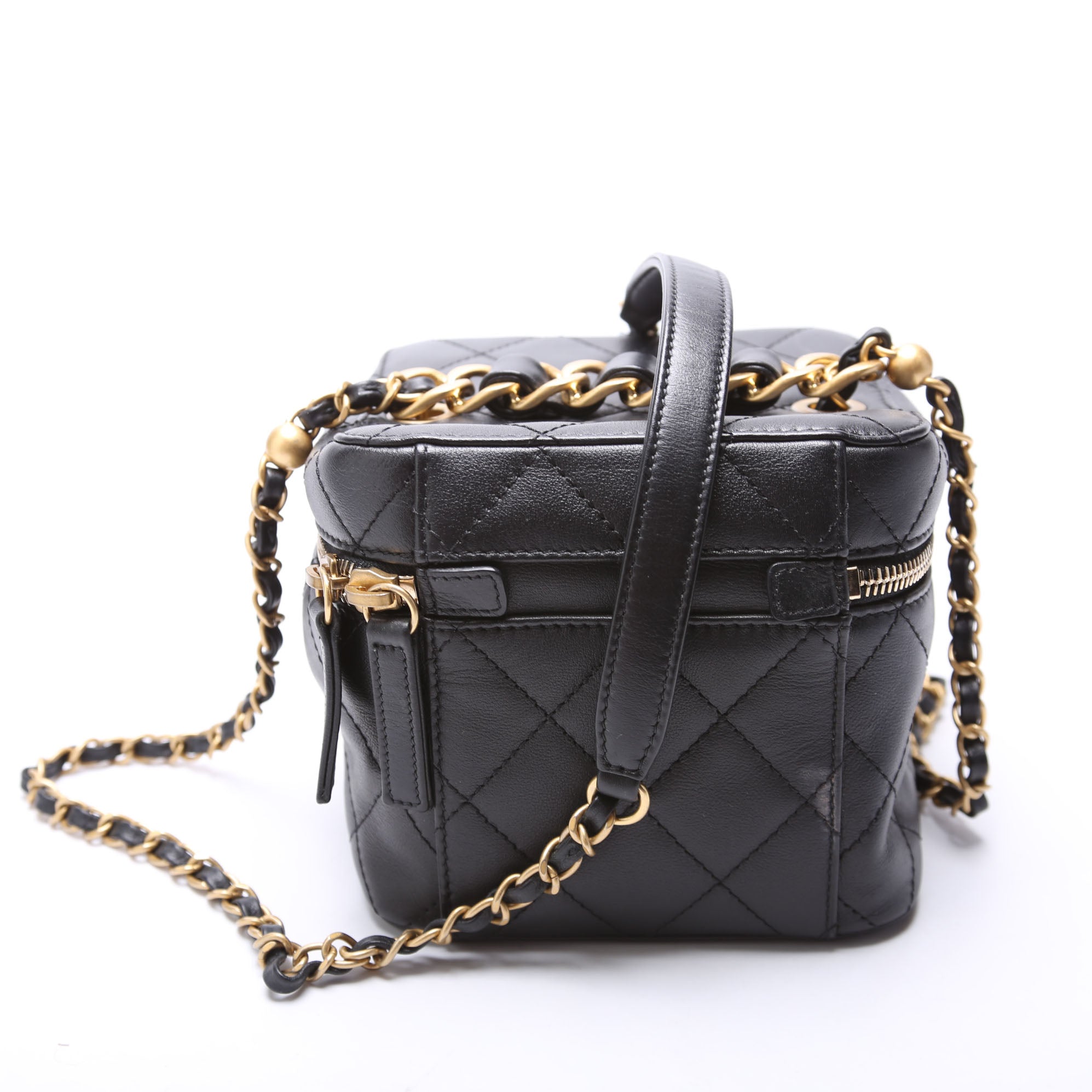 CC Vanity Case With Chain Small RFID Black