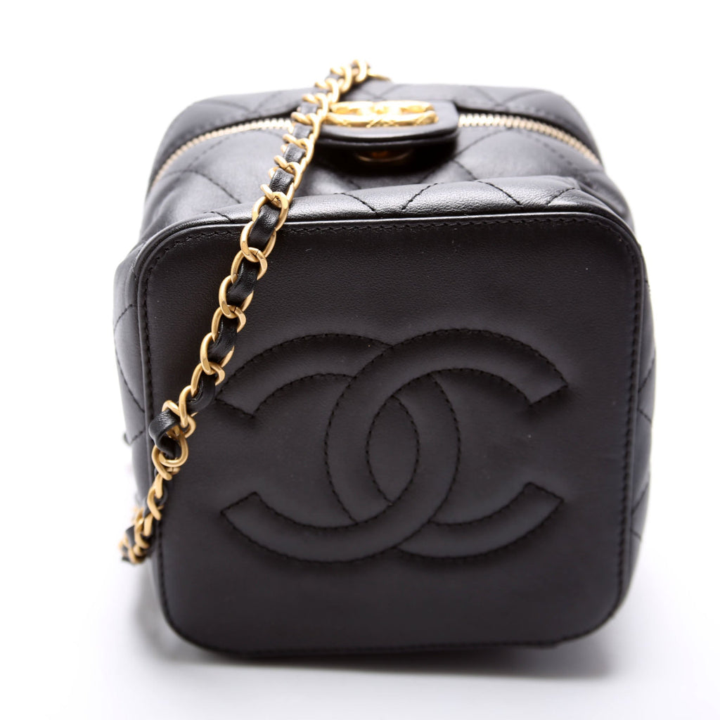 CC Vanity Case With Chain Small RFID Black