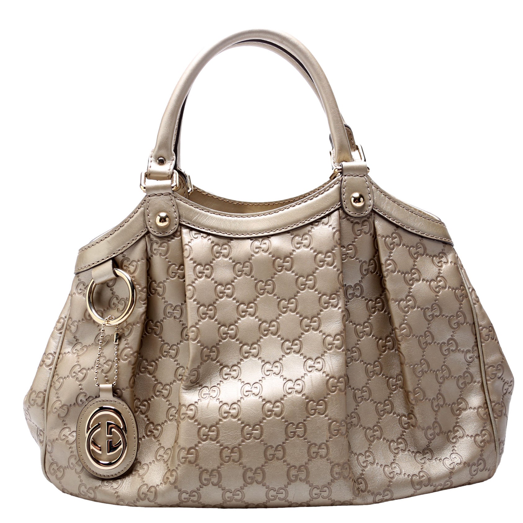 211944 Sukey GG Leather Medium Gold