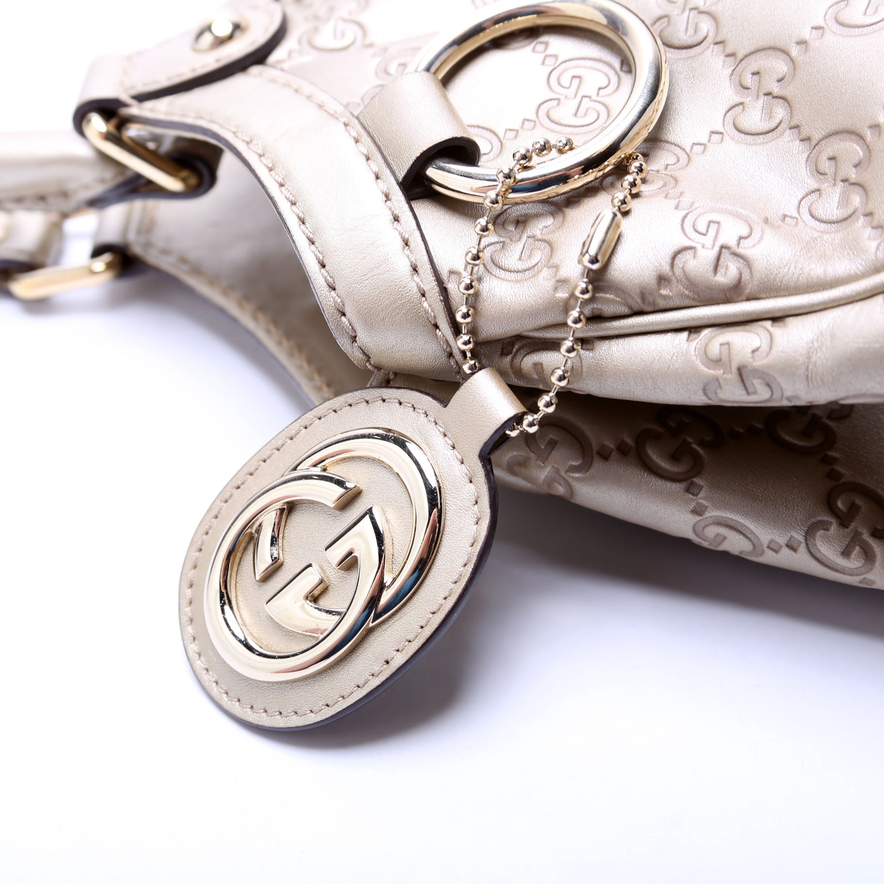 211944 Sukey GG Leather Medium Gold