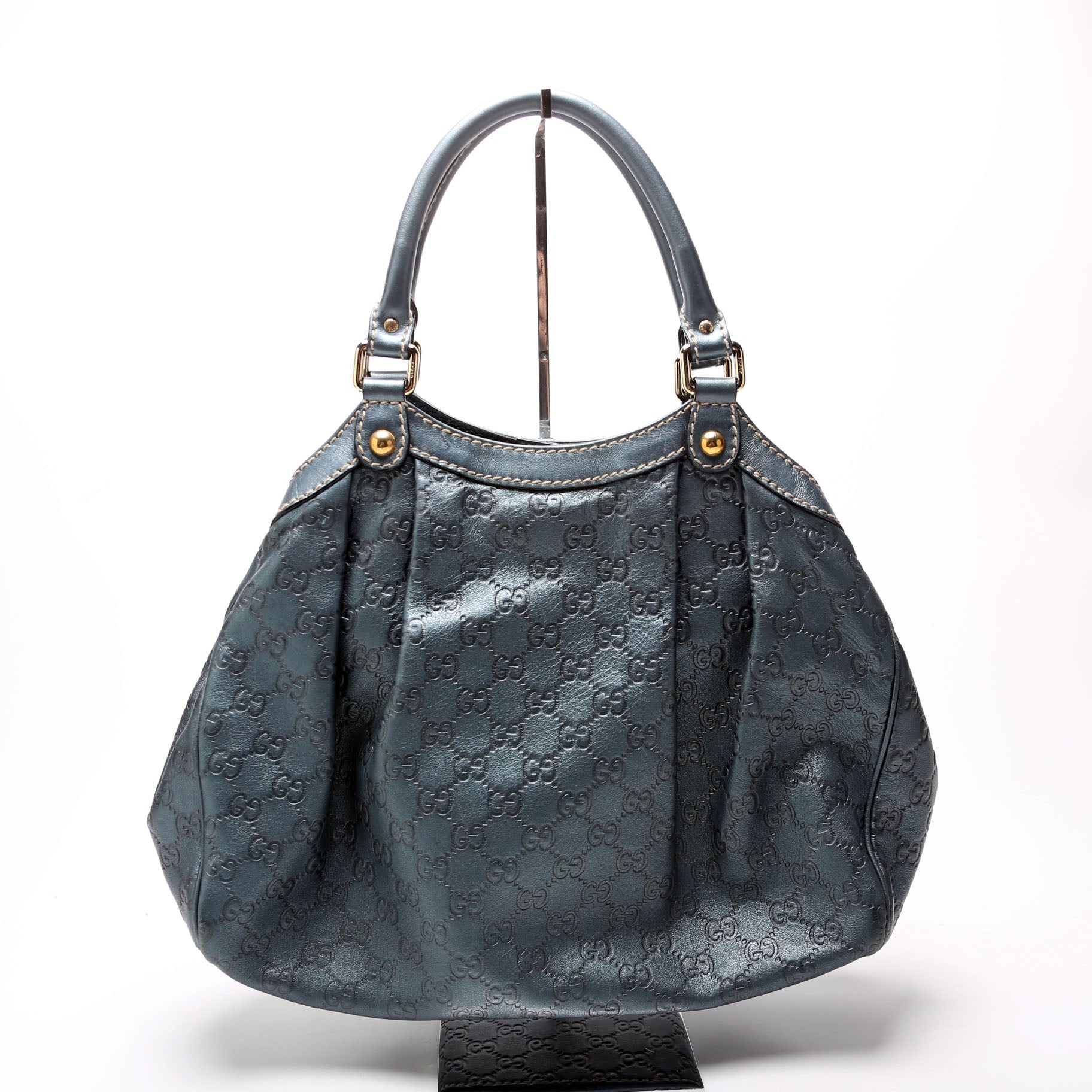 211944 Sukey GG Leather Medium Blue