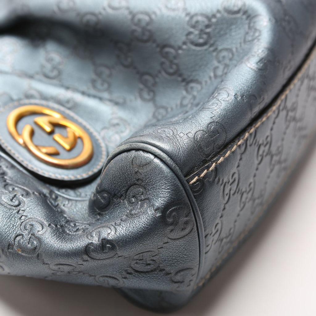 211944 Sukey GG Leather Medium Blue
