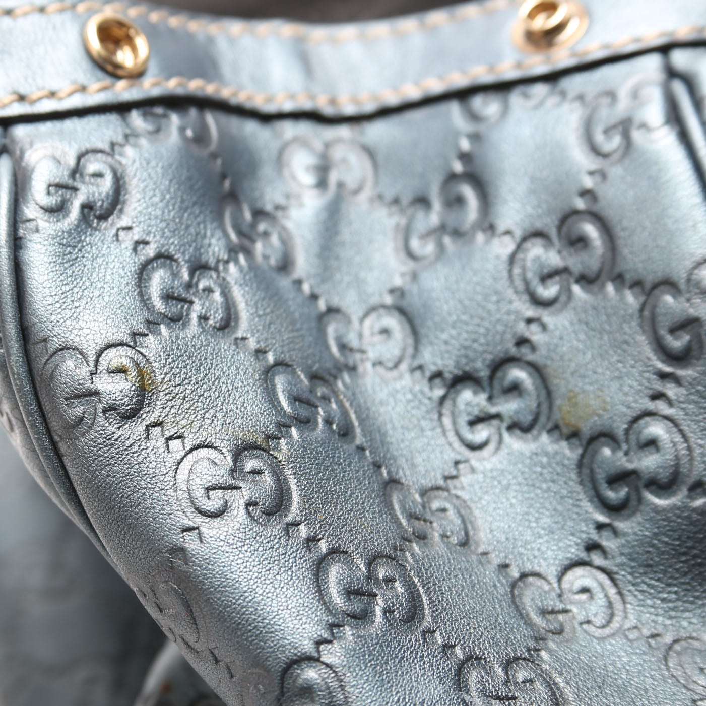 211944 Sukey GG Leather Medium Blue