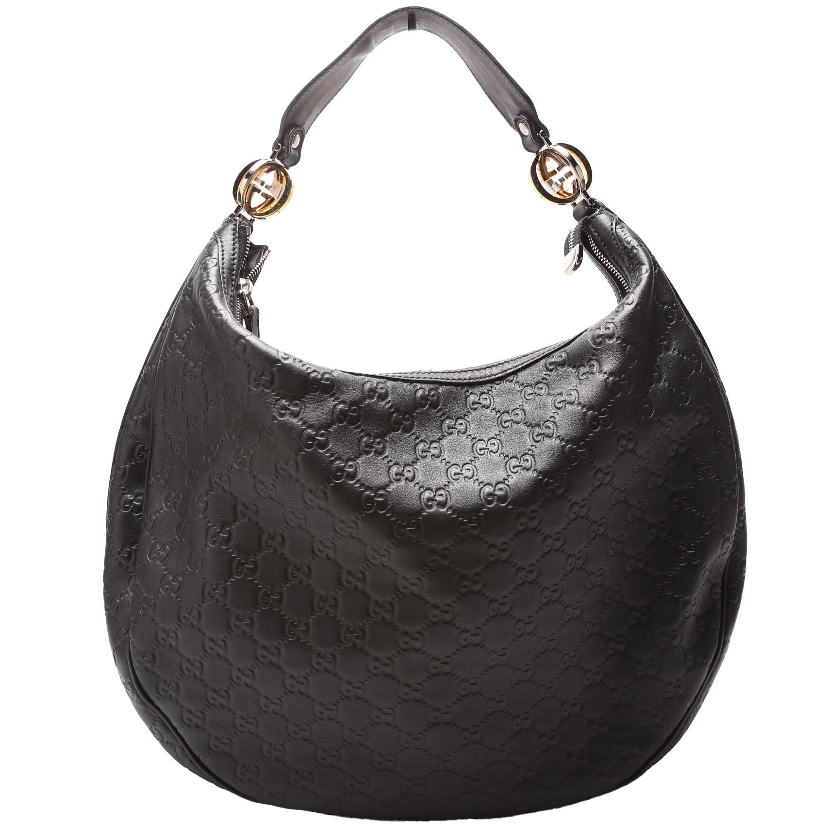 232945 Guccissima GG Twins Hobo Large Black