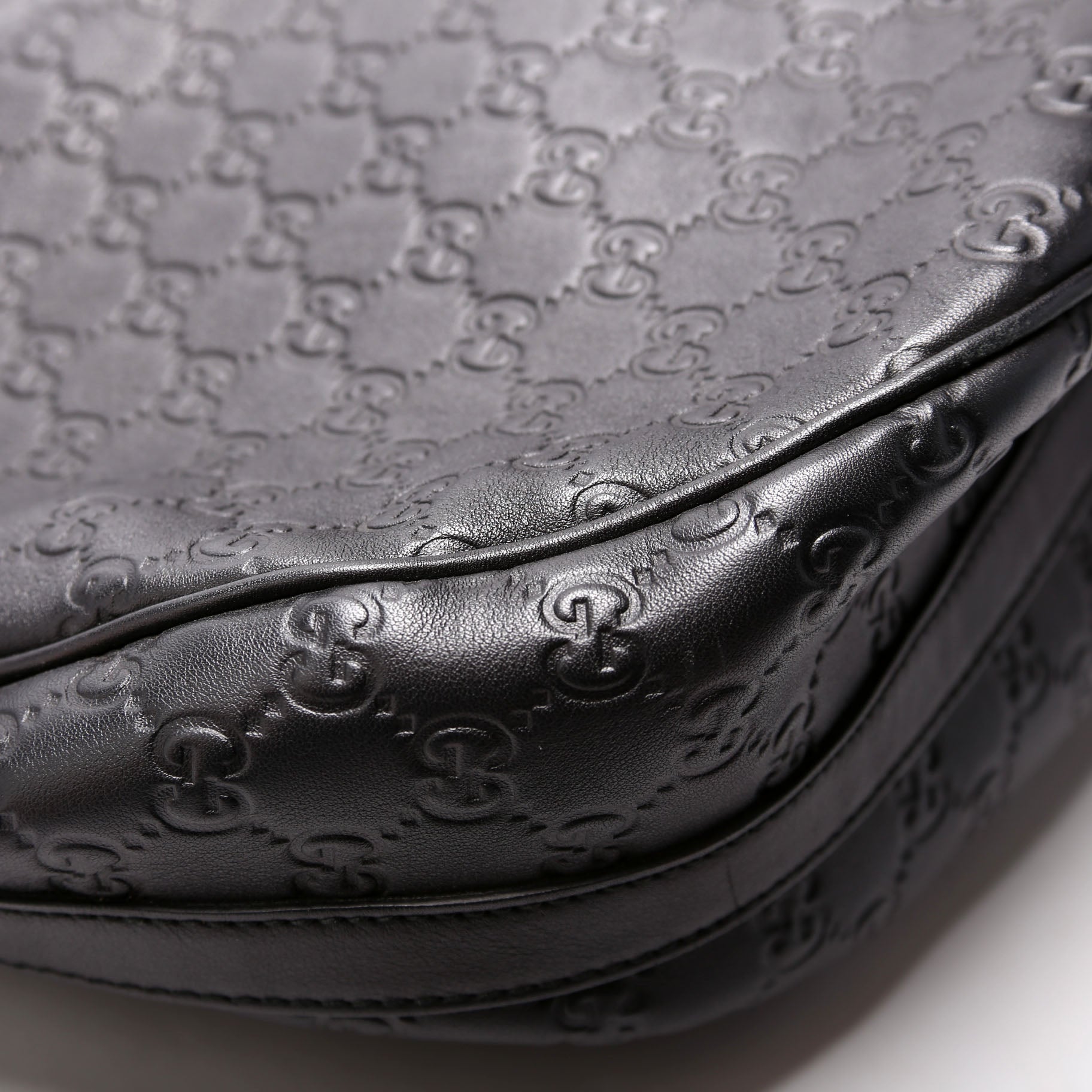 232945 Guccissima GG Twins Hobo Large Black