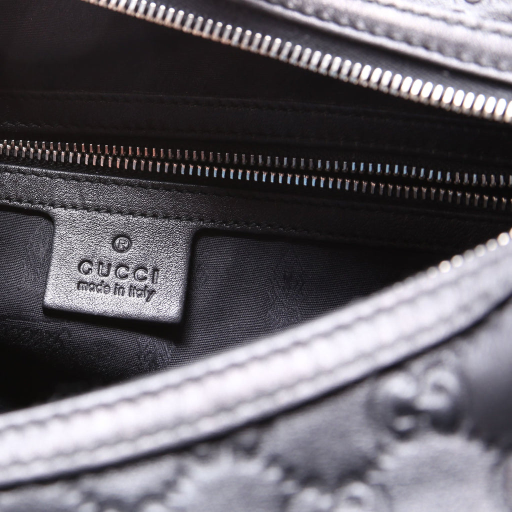 232945 Guccissima GG Twins Hobo Large Black