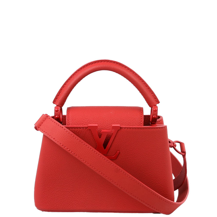 Capucines Mini Taurillon Monochrome Red