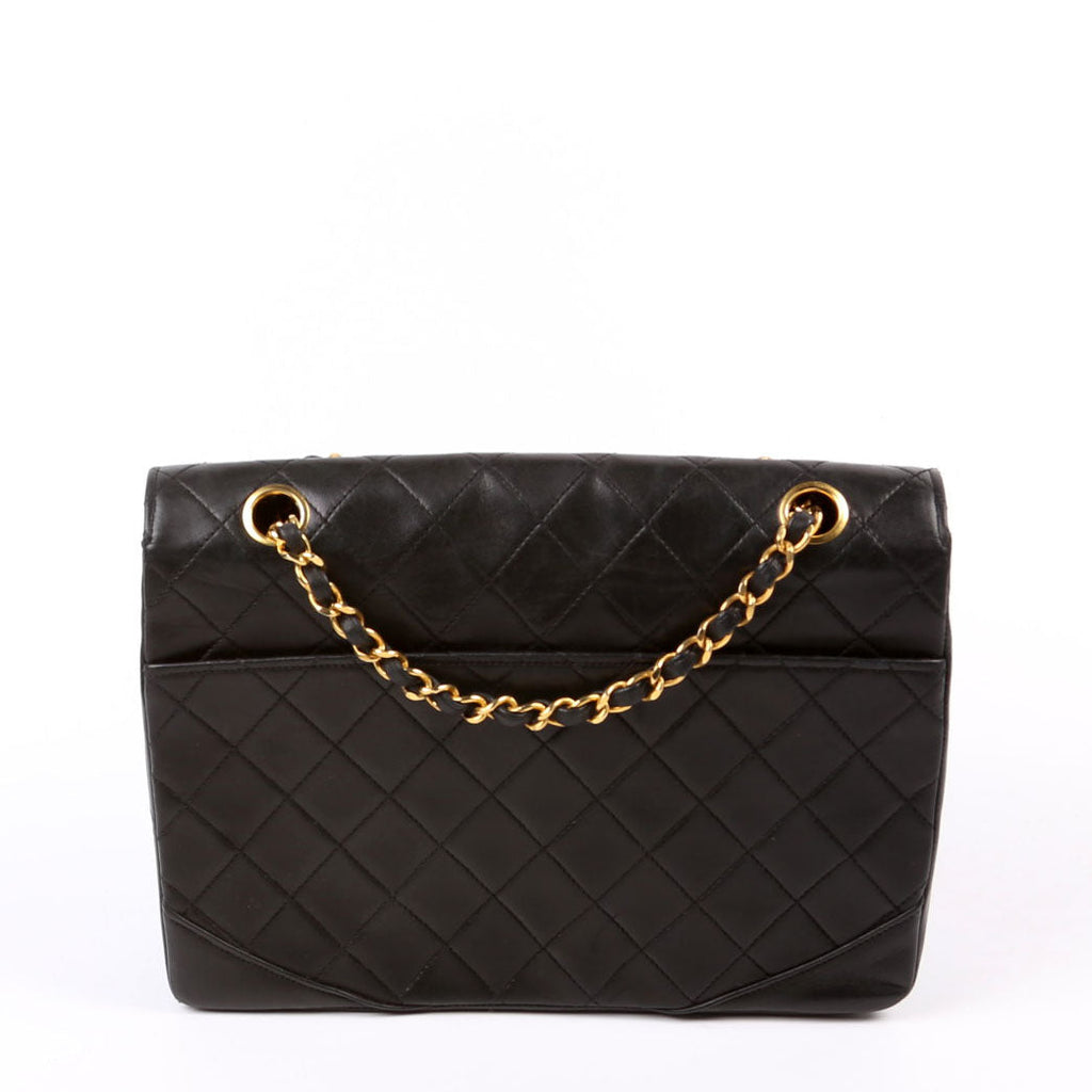 CC Flap Shoulder Bag Quilted Lambskin Vintage 0M