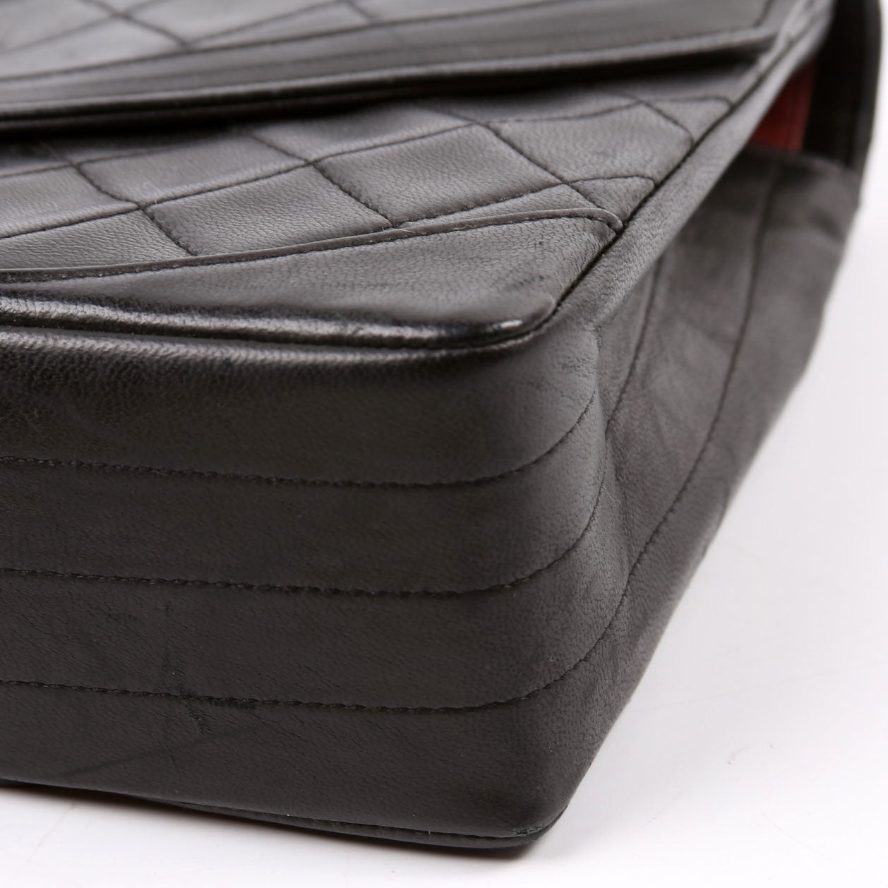 CC Flap Shoulder Bag Quilted Lambskin Vintage 0M