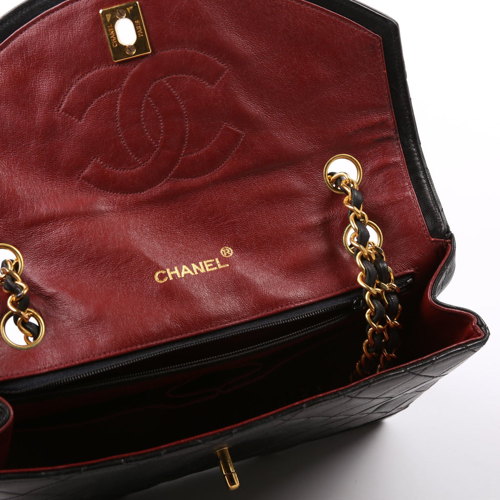 CC Flap Shoulder Bag Quilted Lambskin Vintage 0M