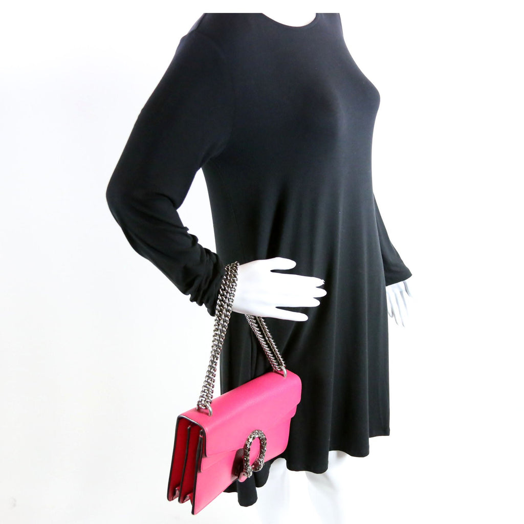 Gucci 400249 Dionysus Leather Shoulder Small Pink