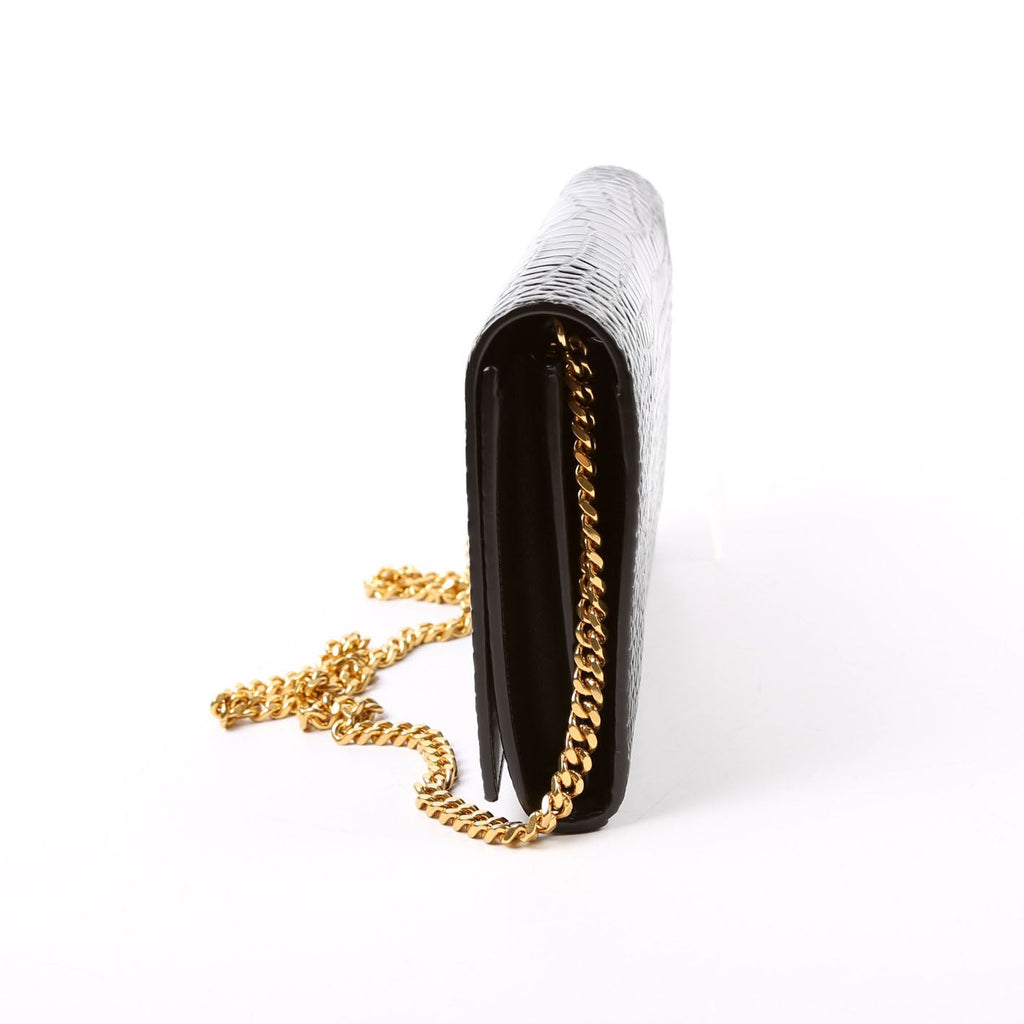 Cassandre Chain Wallet Crocodile 747464 Black