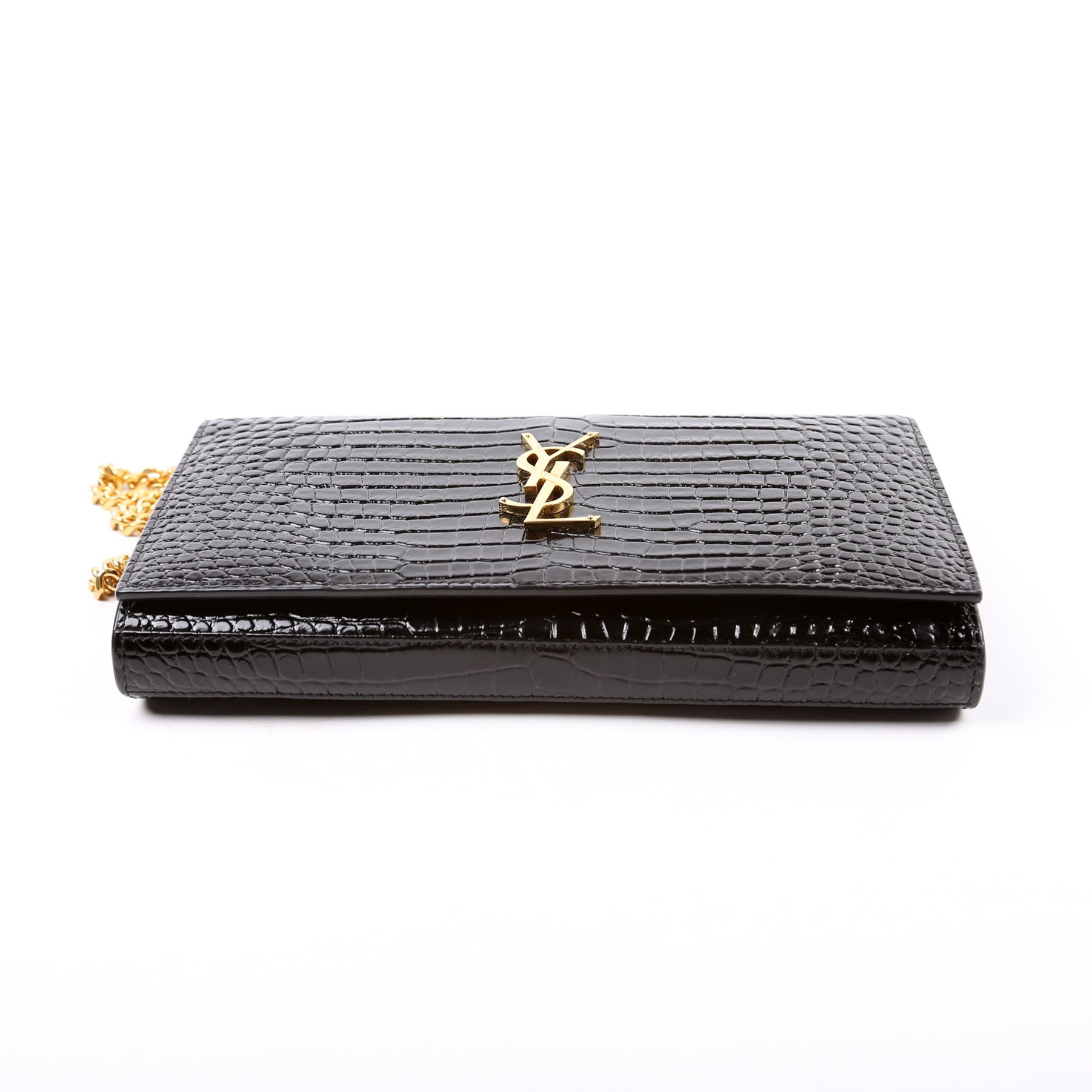 Cassandre Chain Wallet Crocodile 747464 Black