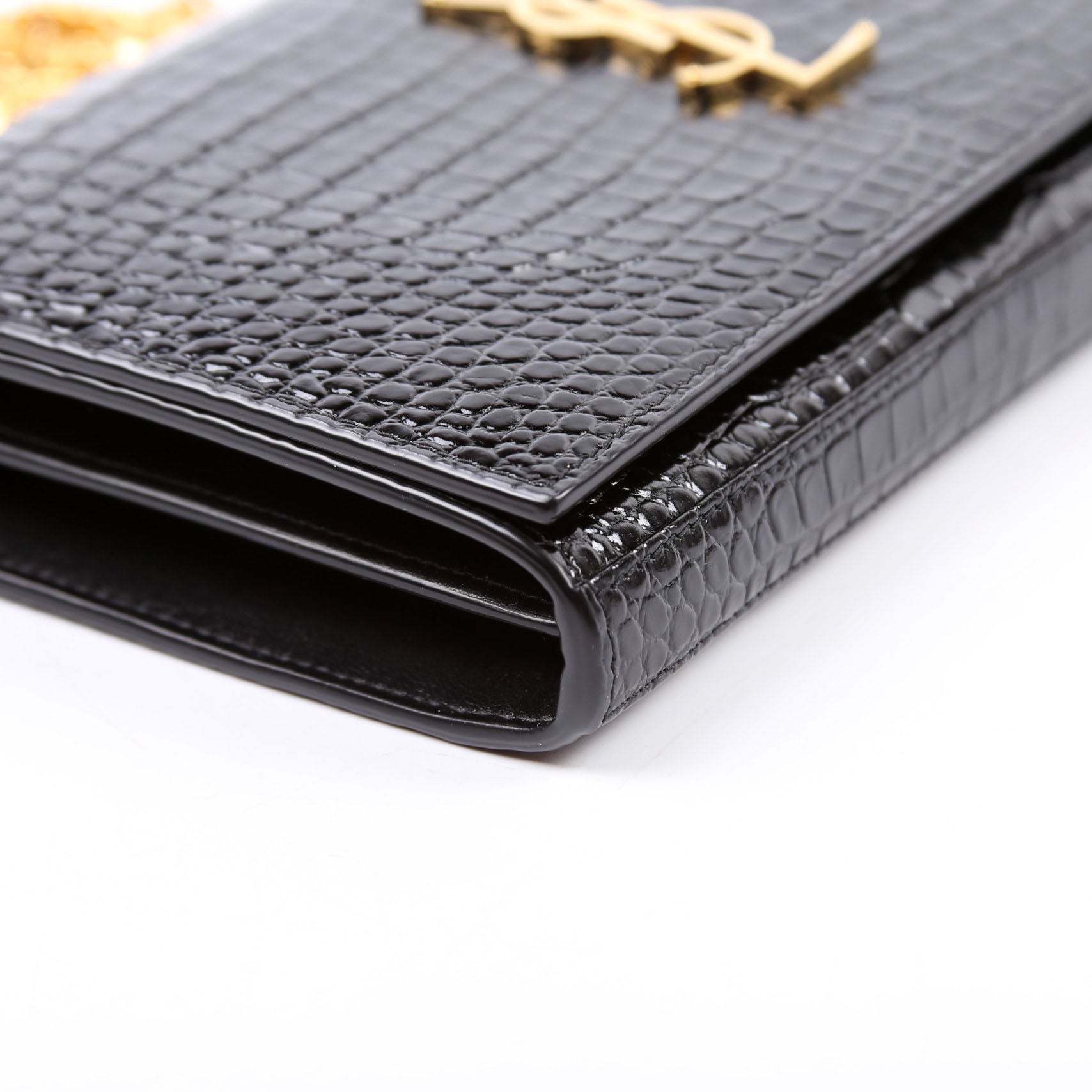 Cassandre Chain Wallet Crocodile 747464 Black