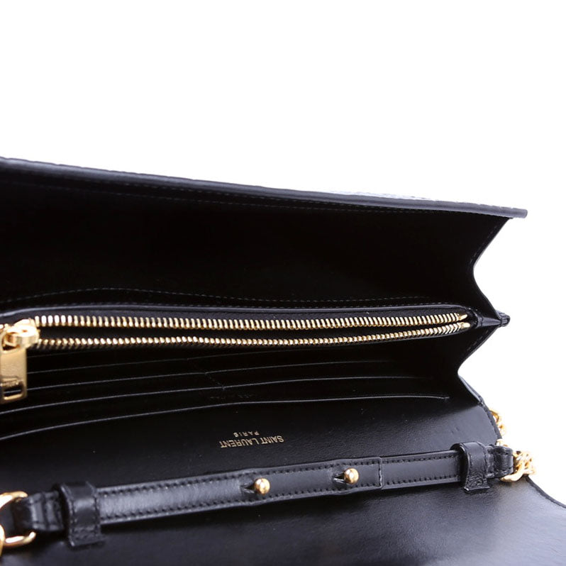 Cassandre Chain Wallet Crocodile 747464 Black
